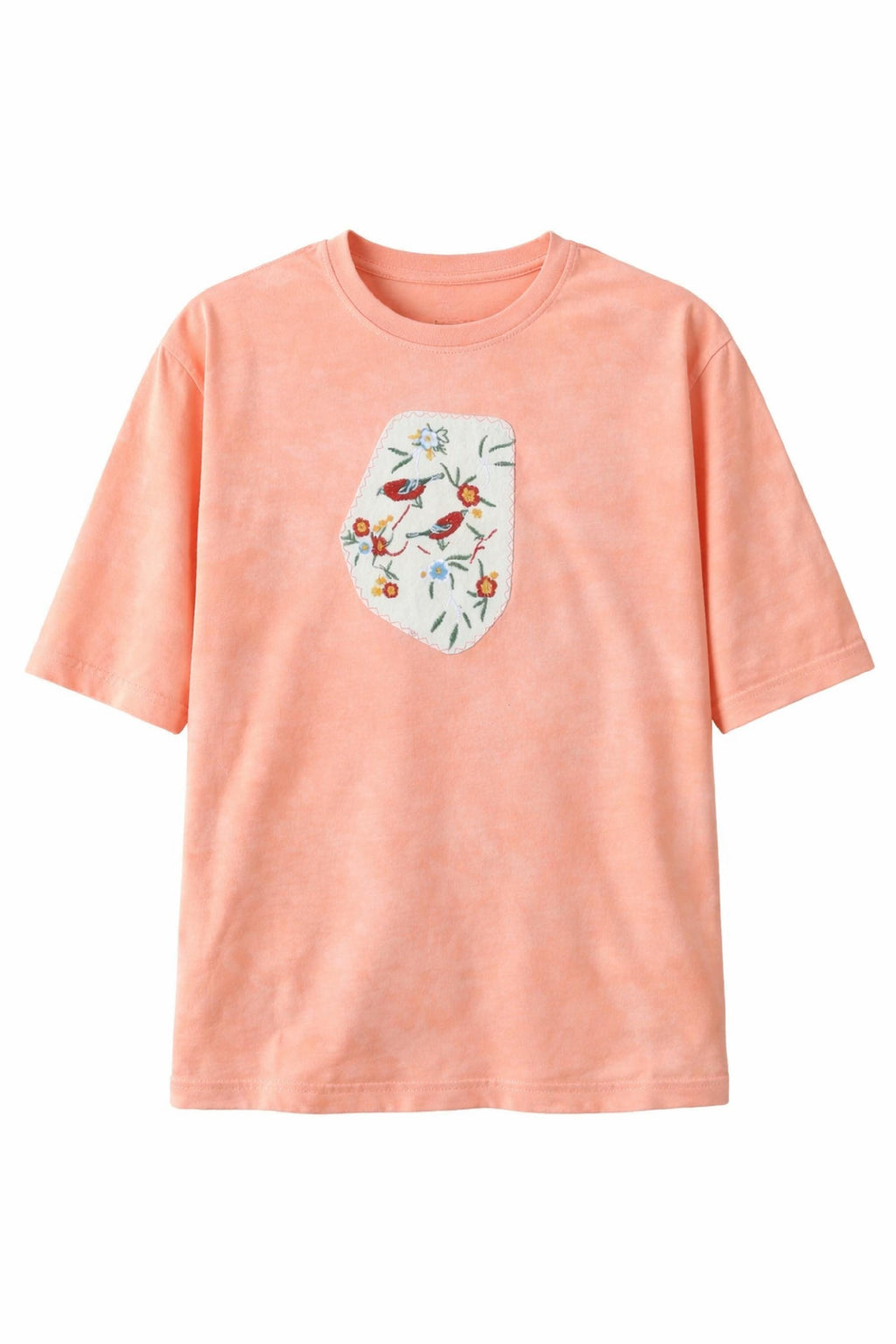 Hand dyed tshirt Oversized Unisex Tee, Hand-Dyed Cotton, Upcycled Vintage Patches, Wearable Art