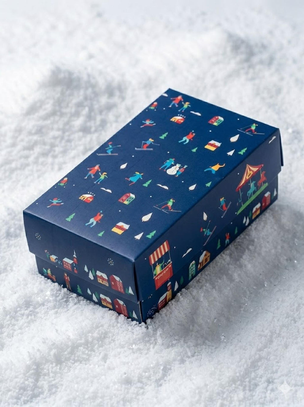 Colorful Gift Box Cardboard boxes, Flat Pack Packaging (7.5x4.5x2 Inches)